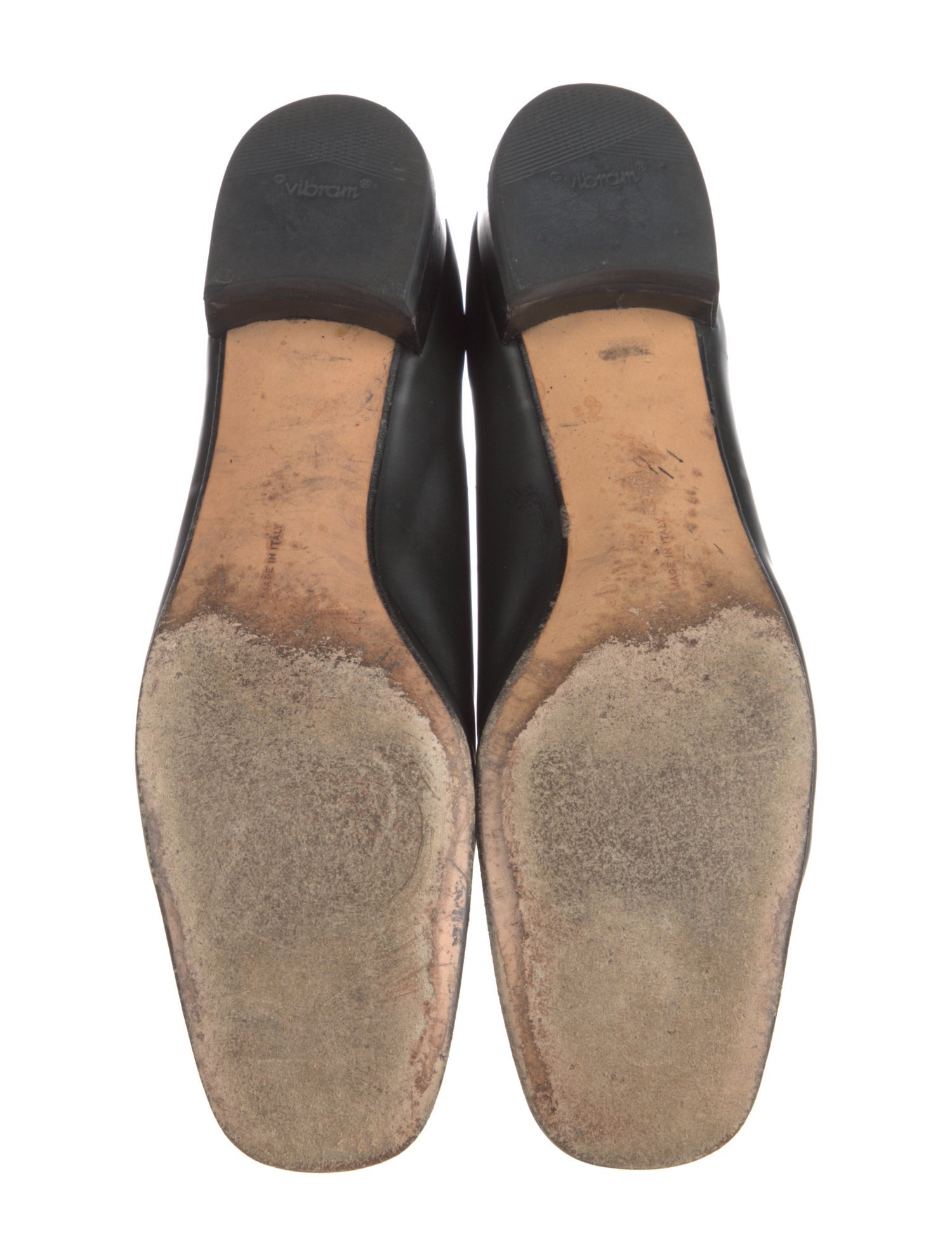 Salvatore Ferragamo Leather Bow Accents Flats
