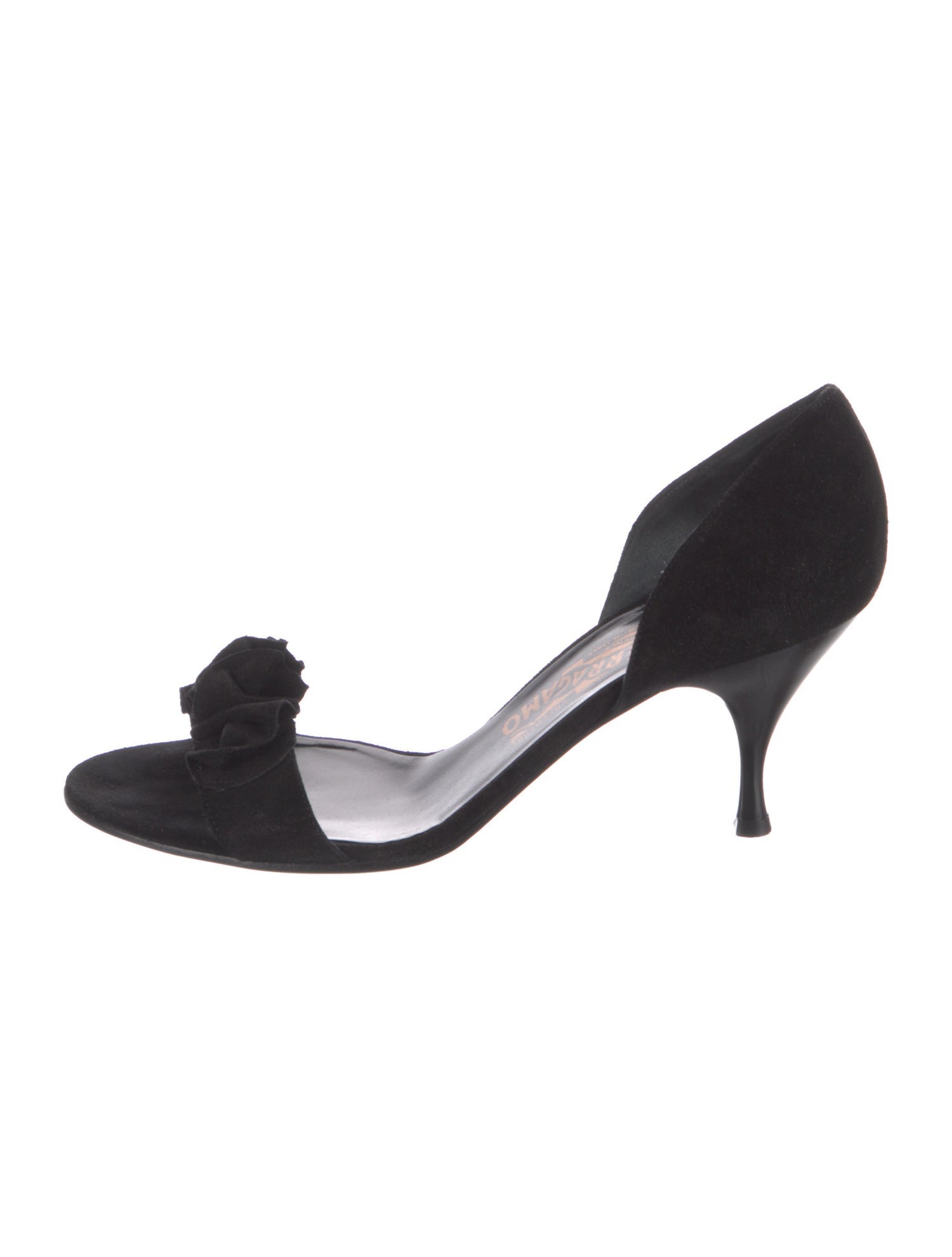 Salvatore Ferragamo Vara Bow Accent Satin Sandals