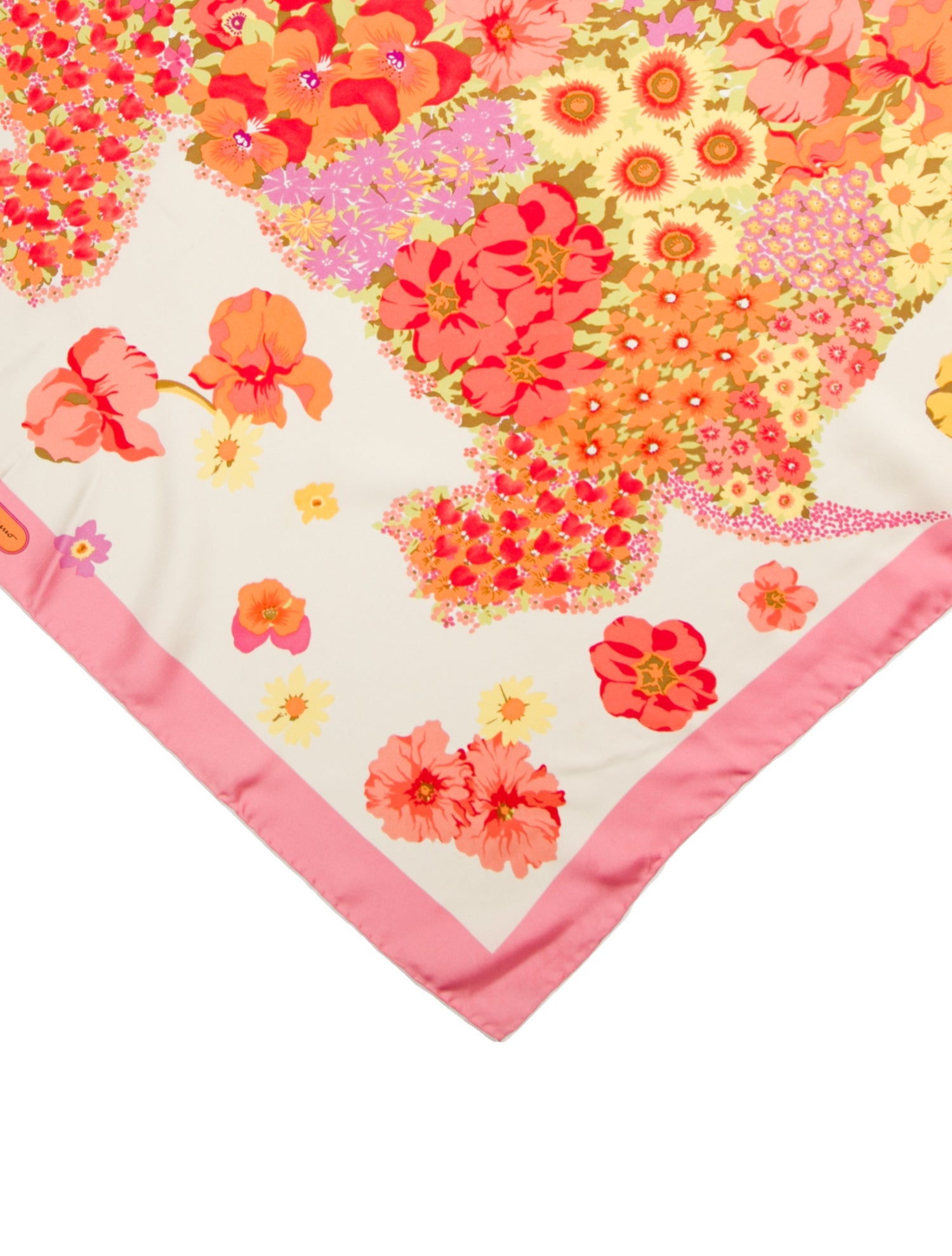 Salvatore Ferragamo Silk Floral Print Scarf