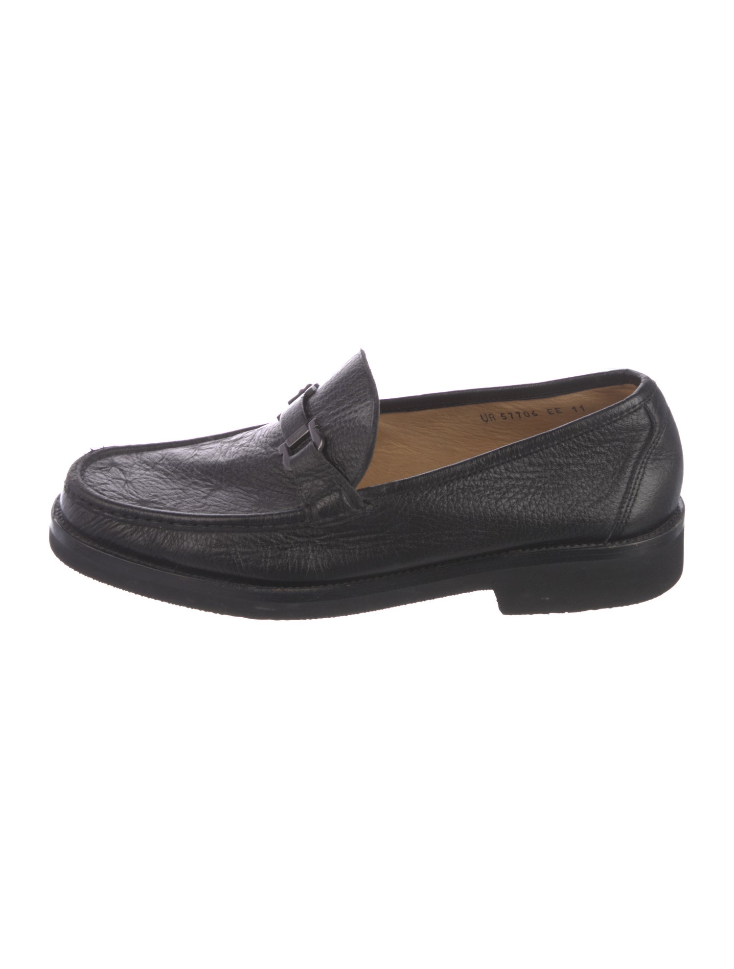 Salvatore Ferragamo Gancini Logo Leather Loafers