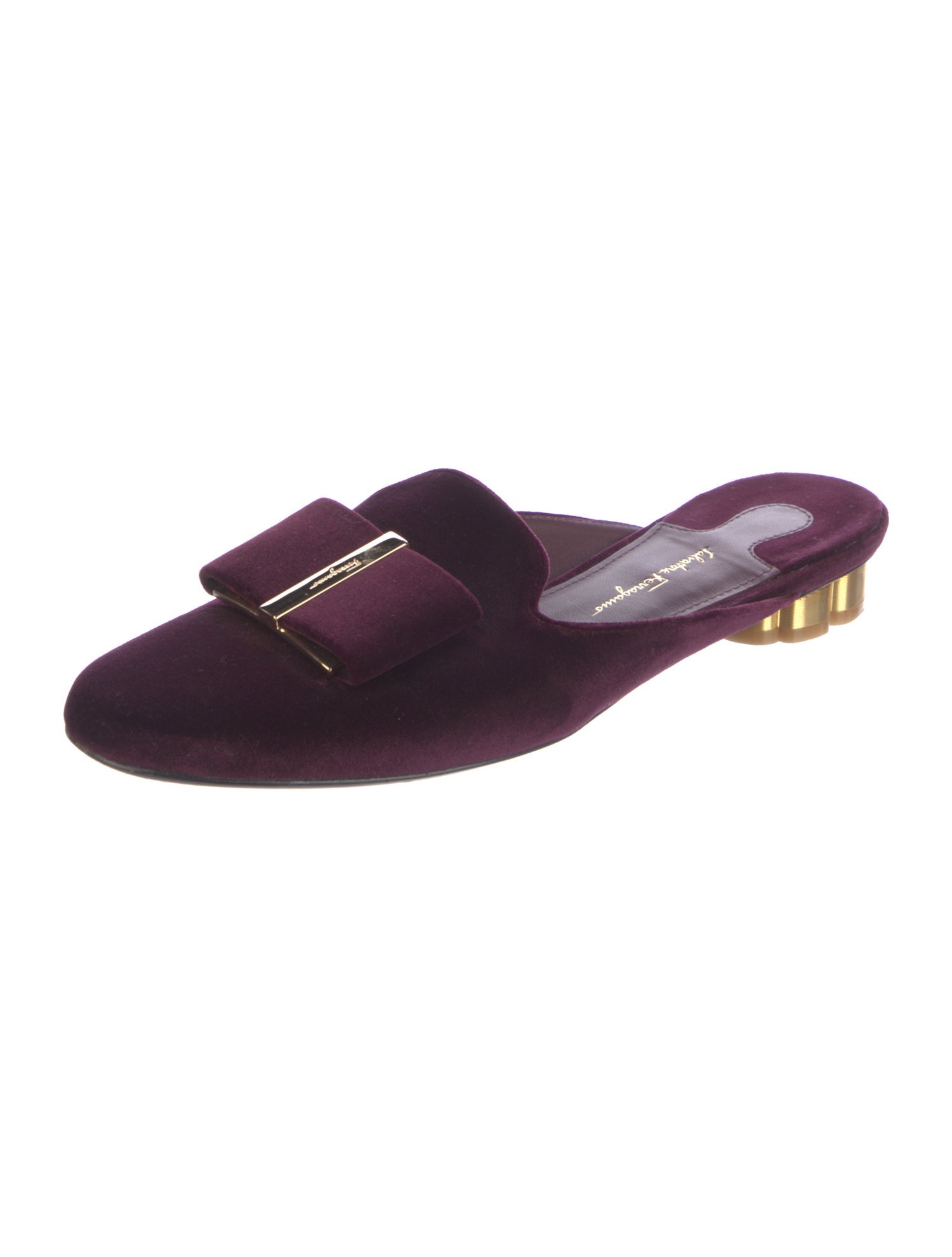 Salvatore Ferragamo Velvet Mules