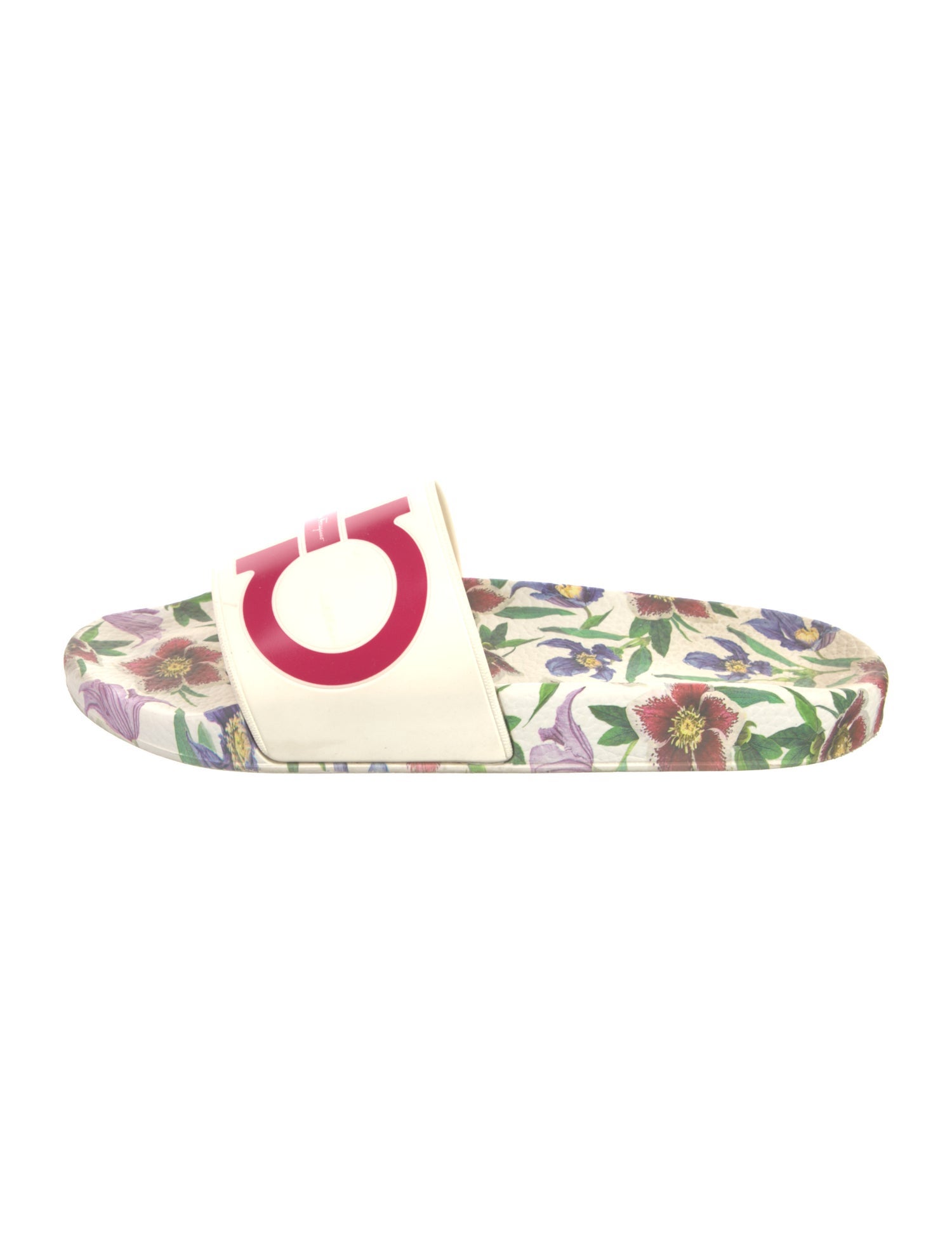 Salvatore Ferragamo Rubber Floral Print Slides