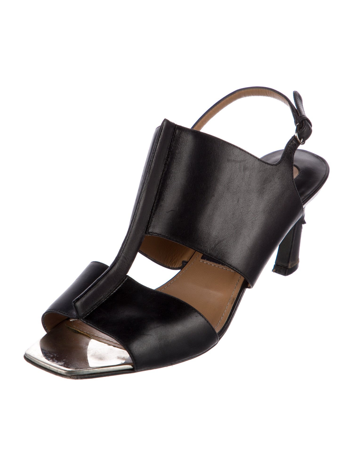 Salvatore Ferragamo Leather Slingback Sandals
