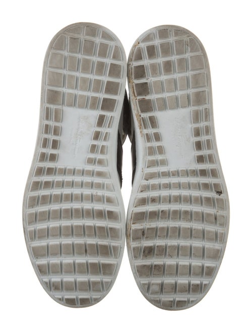 Salvatore Ferragamo Gancini Logo Leather Sneakers