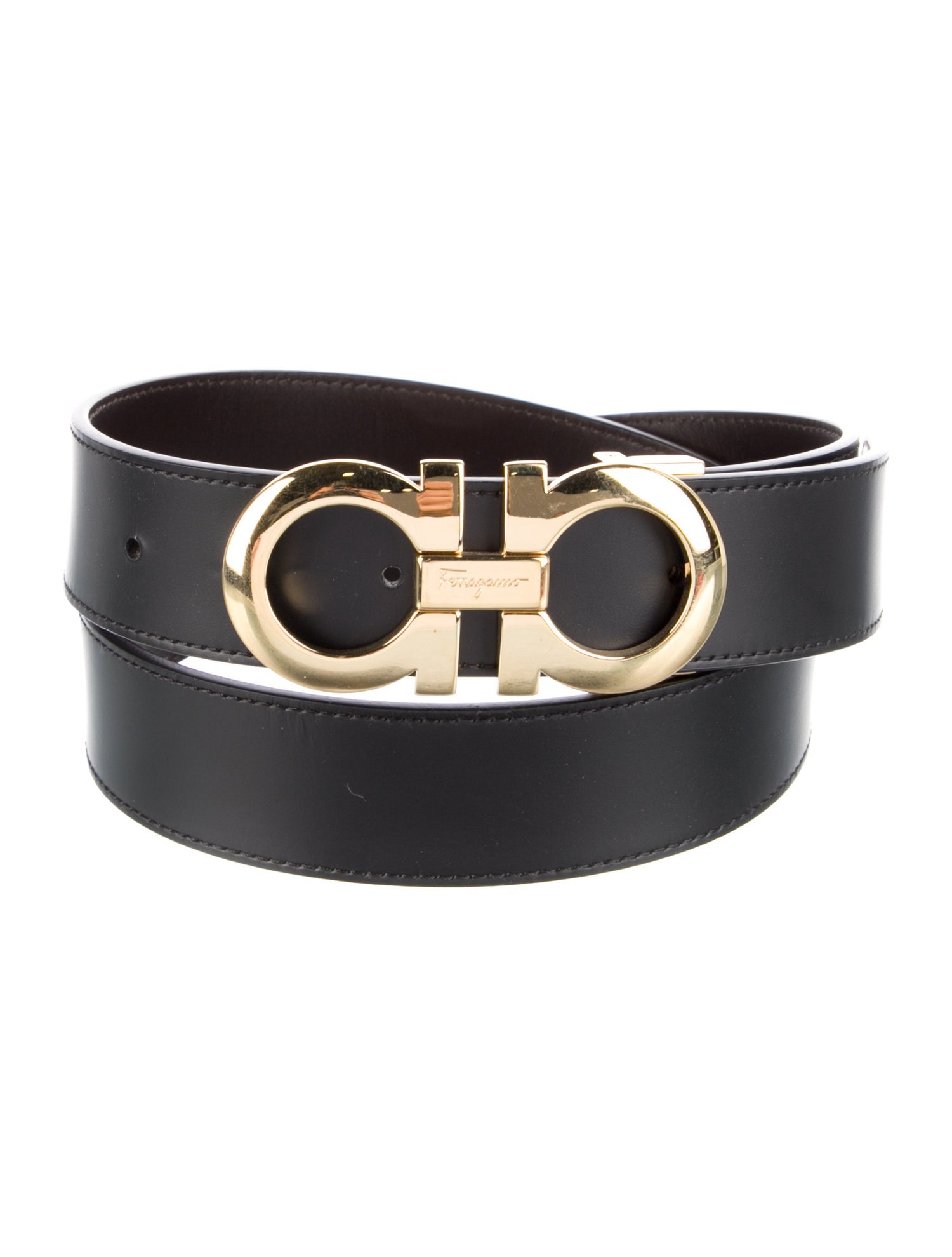 Salvatore Ferragamo Reversible Gancini Logo Belt Kit