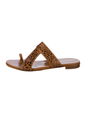 Salvatore Ferragamo Leather Slides