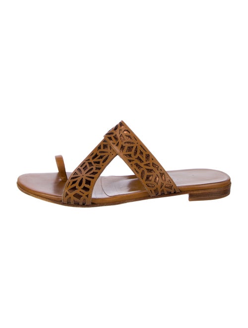 Salvatore Ferragamo Leather Slides