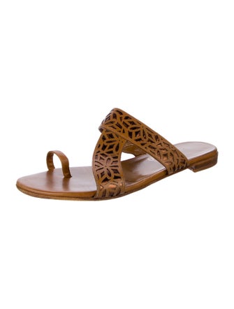 Salvatore Ferragamo Leather Slides