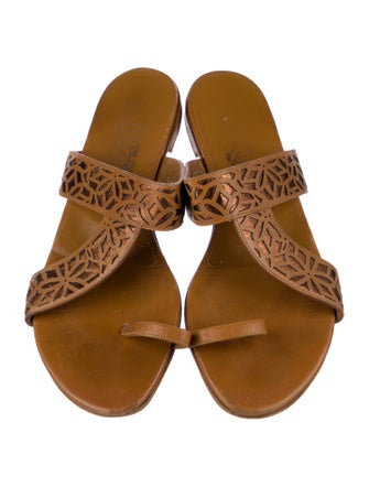 Salvatore Ferragamo Leather Slides