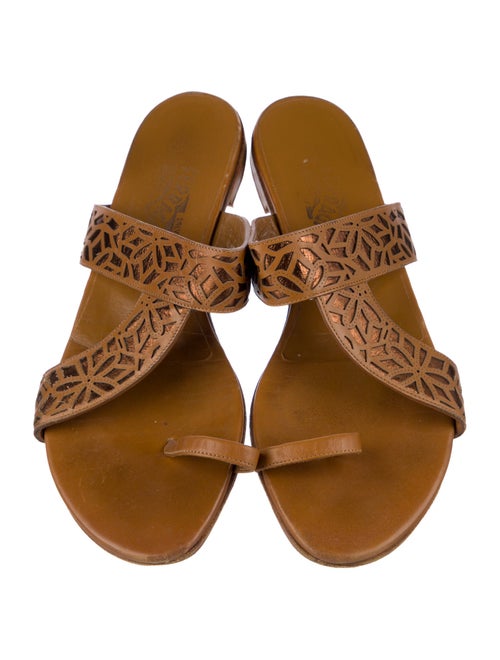 Salvatore Ferragamo Leather Slides