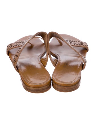 Salvatore Ferragamo Leather Slides