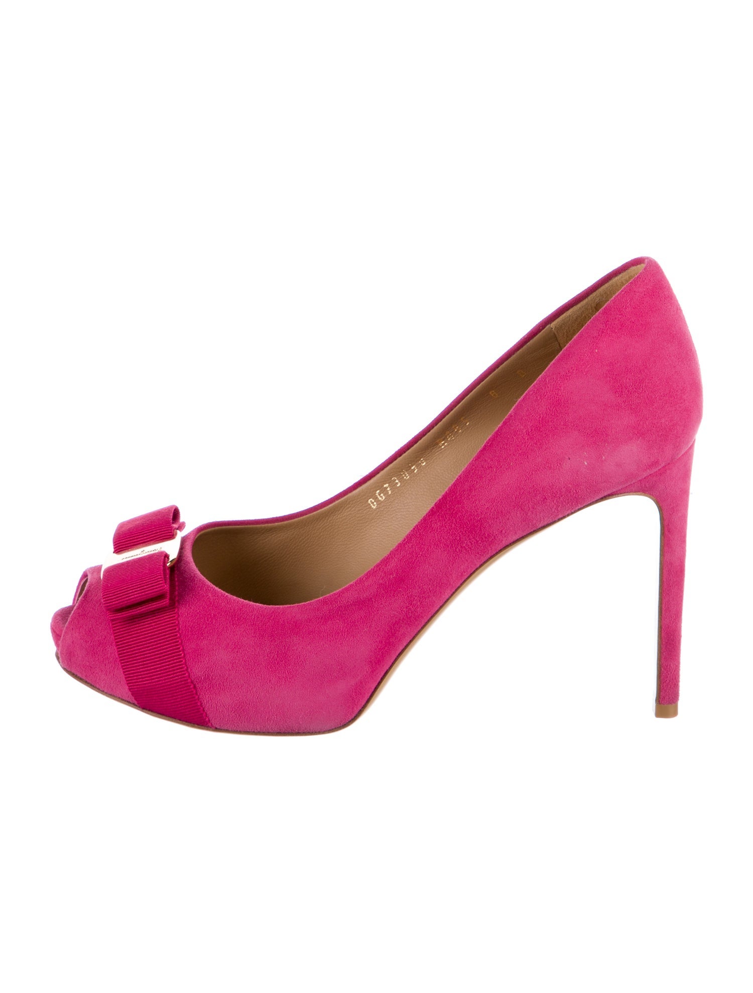 Salvatore Ferragamo Vara Bow Accent Suede Pumps