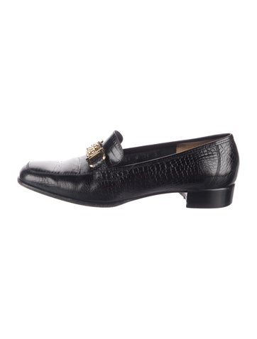 Salvatore Ferragamo Pumps Leather Chain-Link Accents 8.5