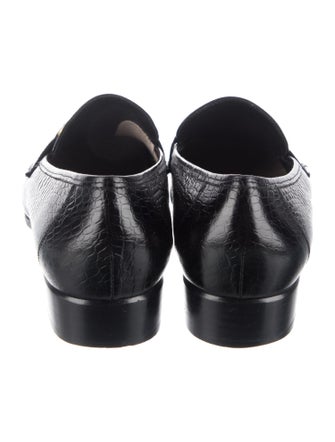 Salvatore Ferragamo Leather Chain-Link Accents Pumps