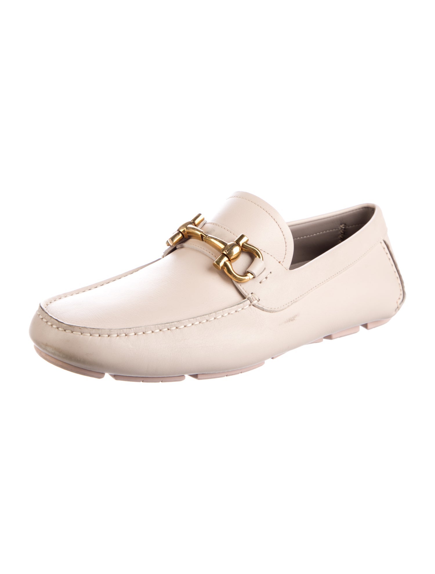 Salvatore Ferragamo Gancini Logo Leather Drivers