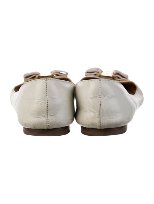 Salvatore Ferragamo Vara Bow Accent Leather Ballet Flats