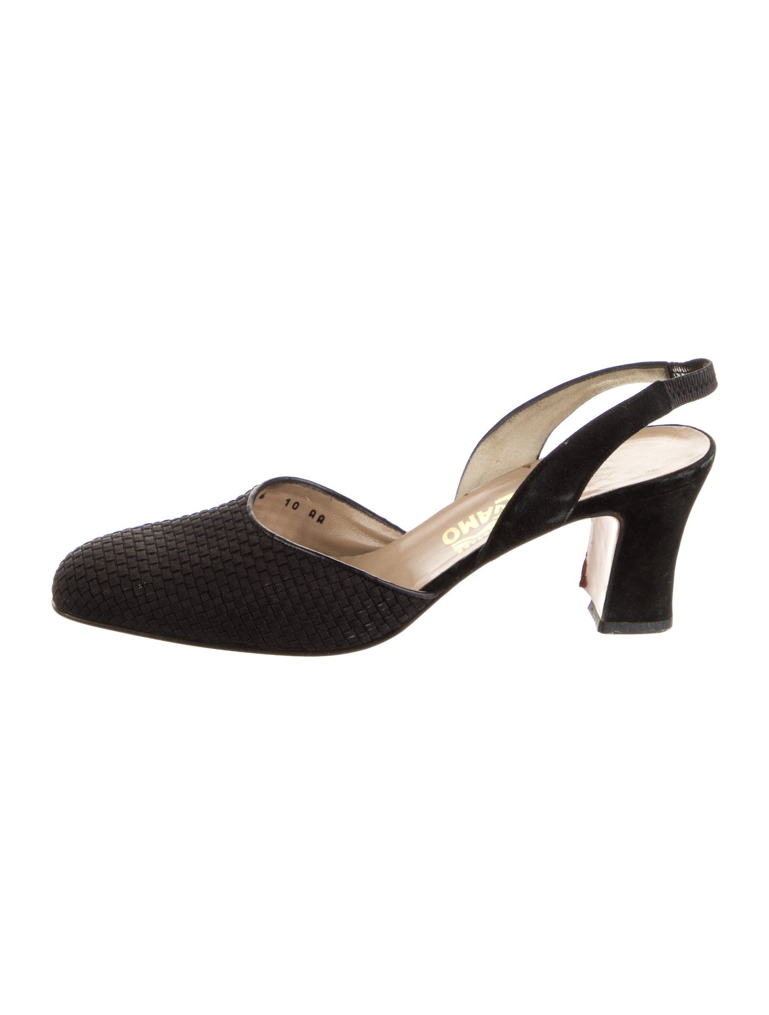 Salvatore Ferragamo Suede Slingback Pumps