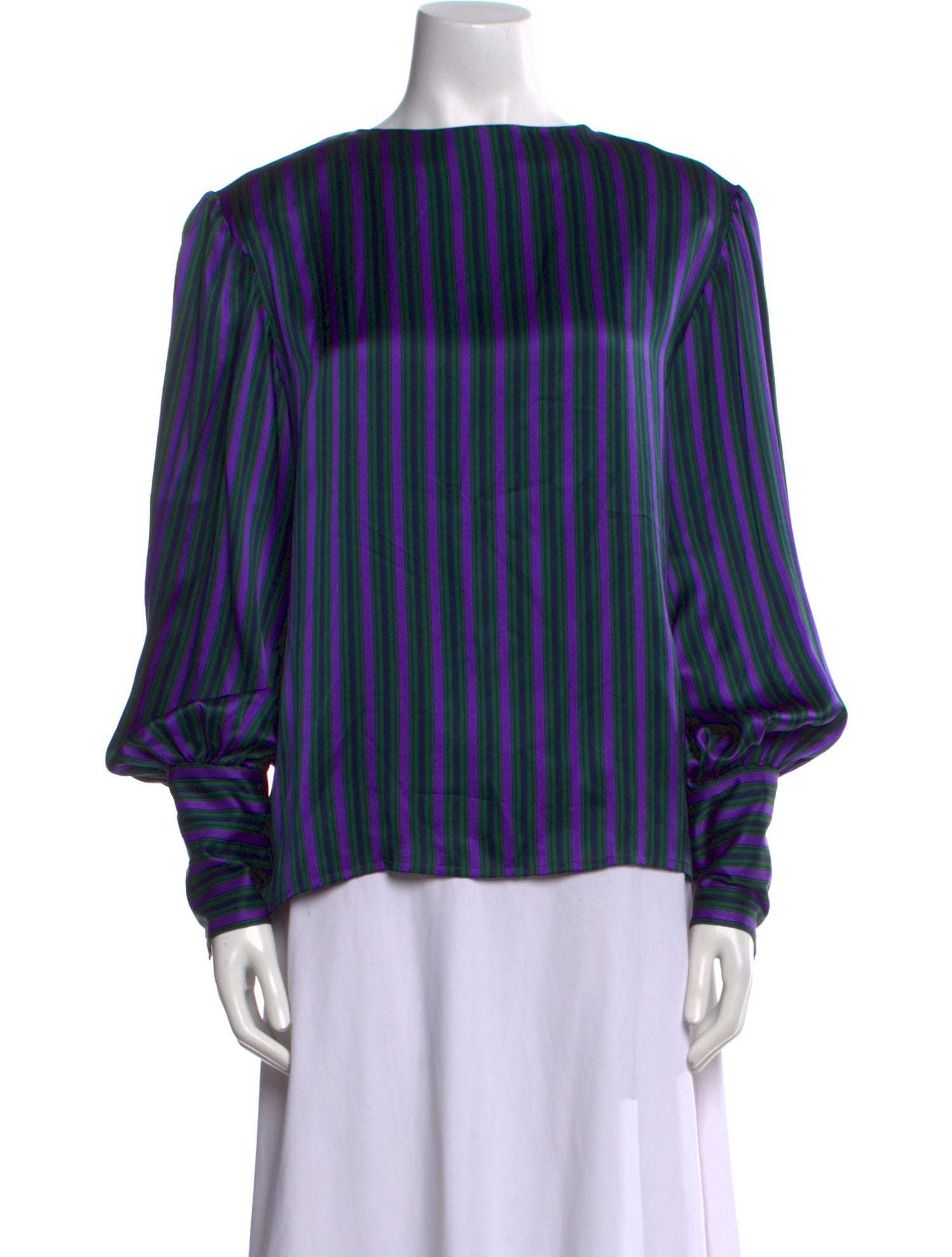 Salvatore Ferragamo Silk Striped Blouse