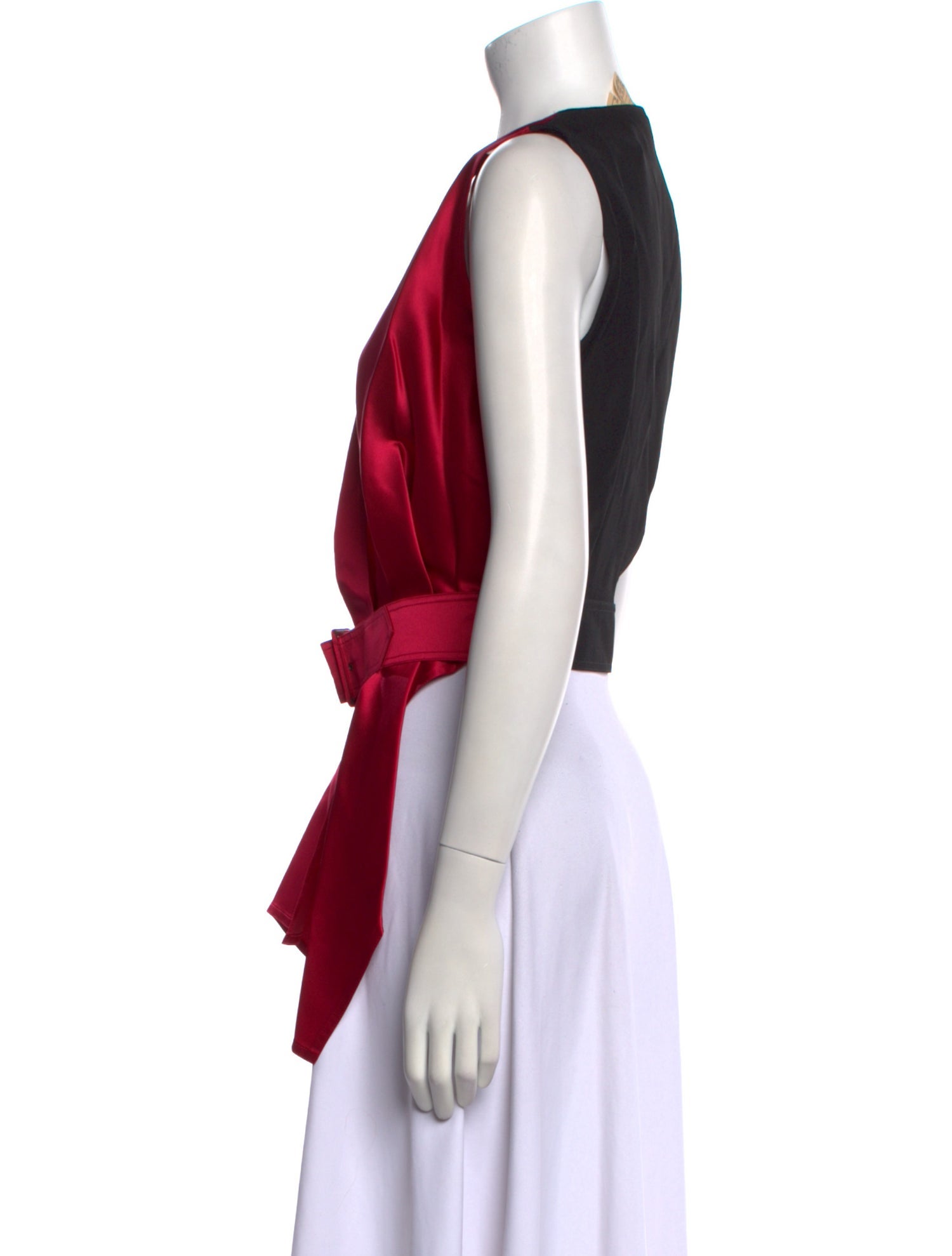 Salvatore Ferragamo Silk V-Neck Top