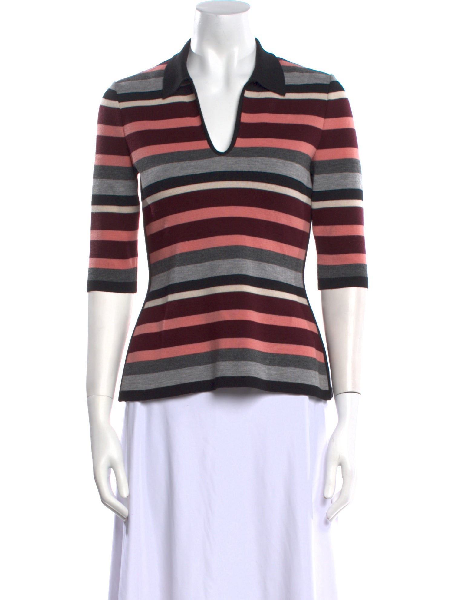 Salvatore Ferragamo Virgin Wool Striped Sweater