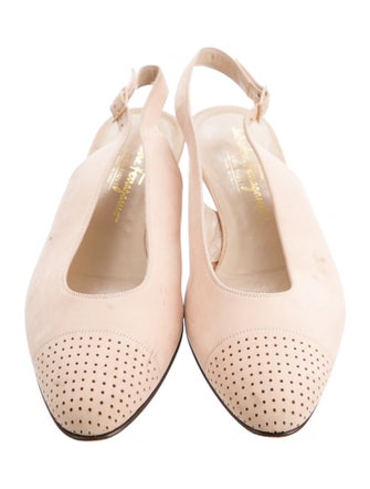 Salvatore Ferragamo Suede Slingback Flats