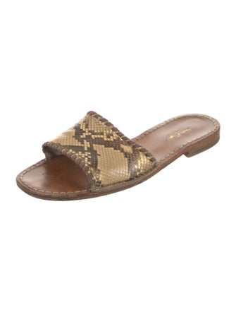 Salvatore Ferragamo Snakeskin Animal Print Flats