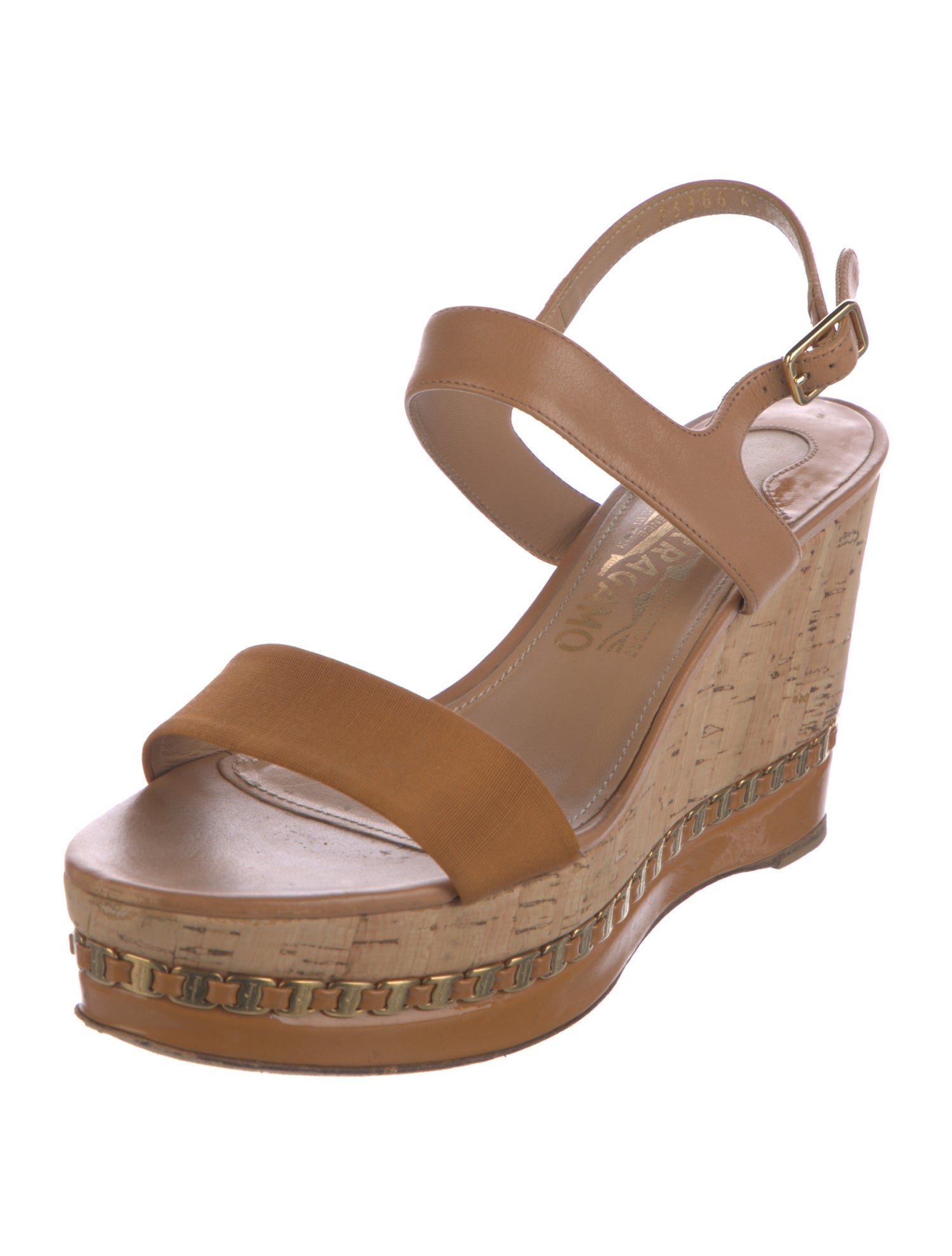 Salvatore Ferragamo Chain-Link Accents Slingback Sandals