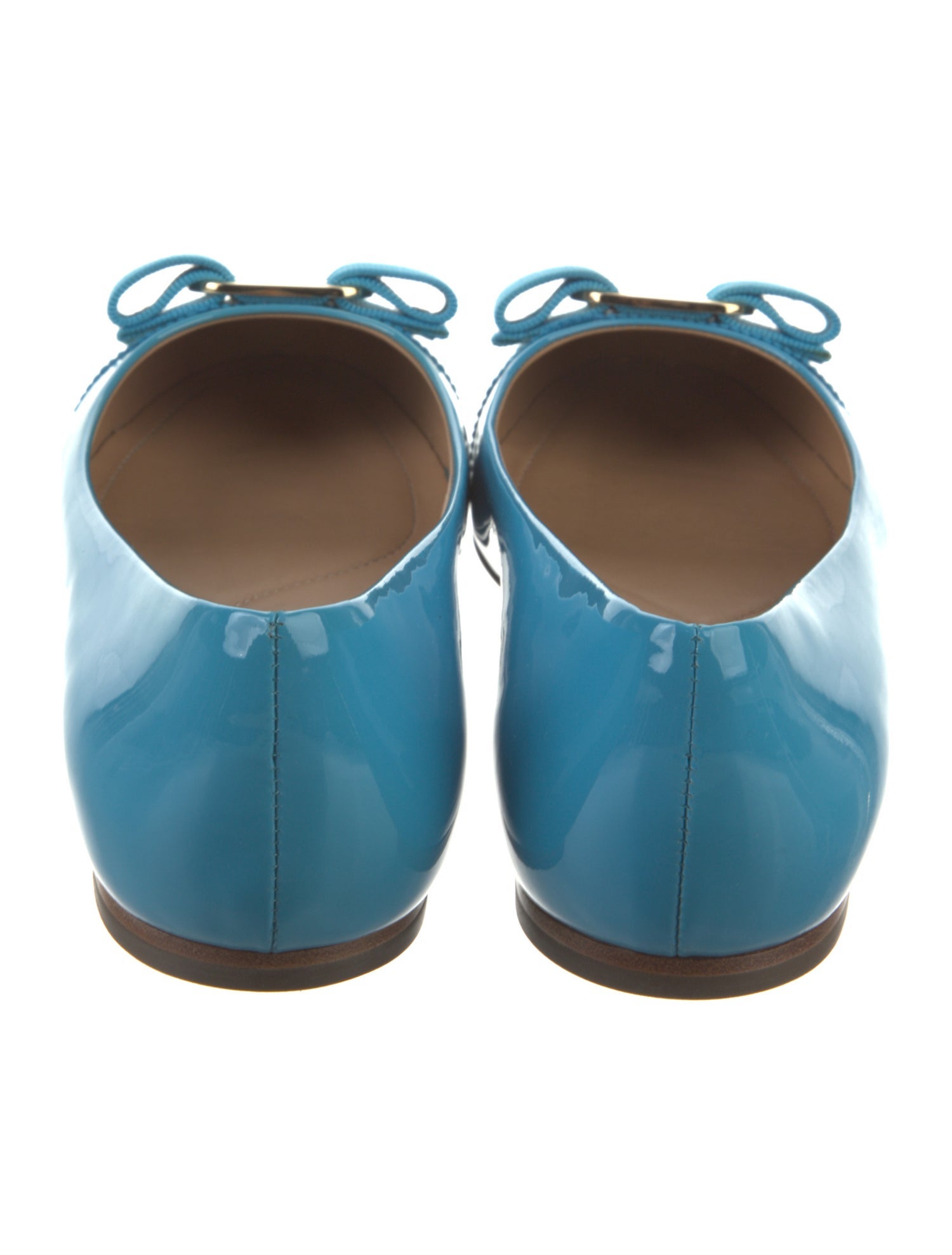 Salvatore Ferragamo Vara Bow Accent Patent Leather Flats