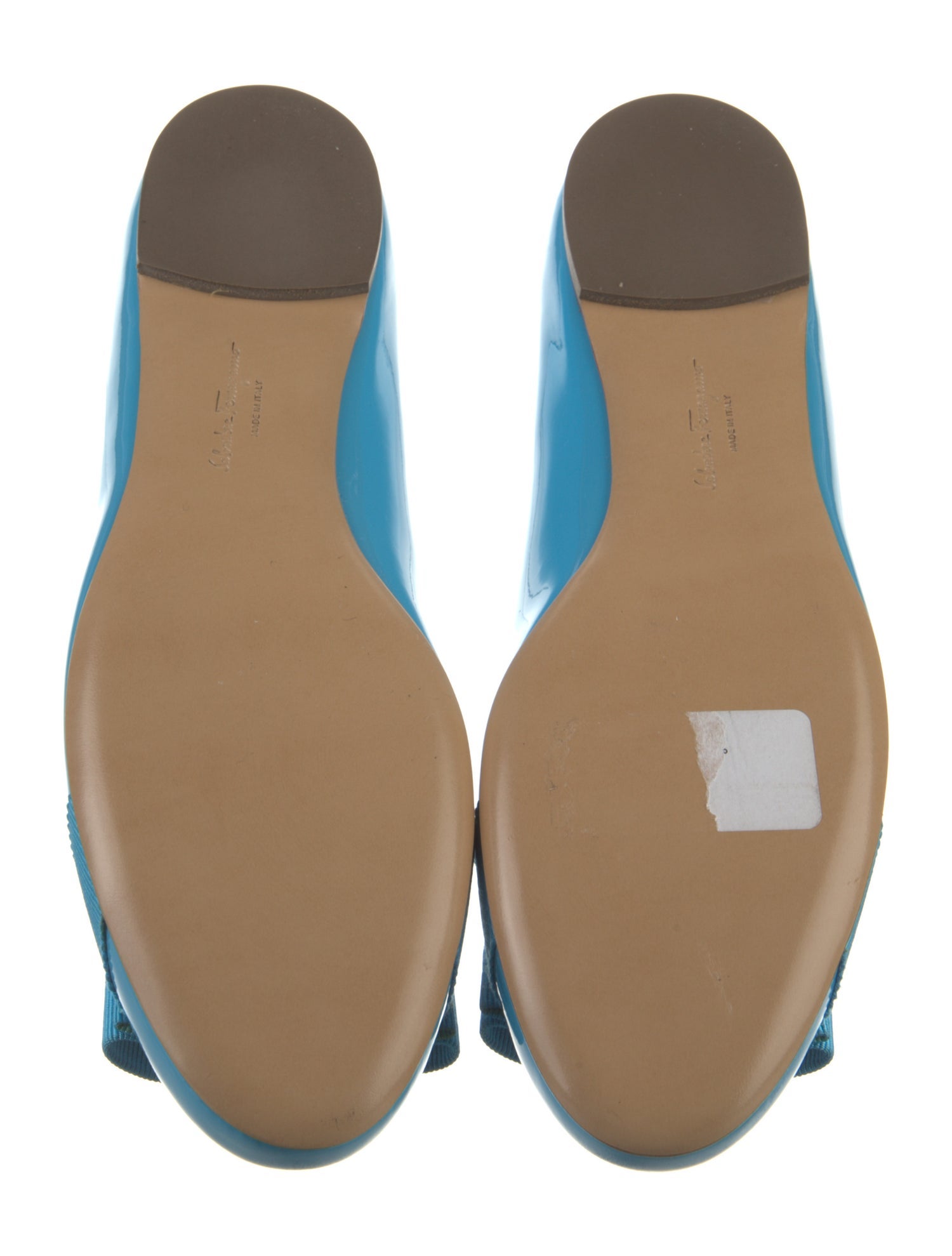 Salvatore Ferragamo Vara Bow Accent Patent Leather Flats