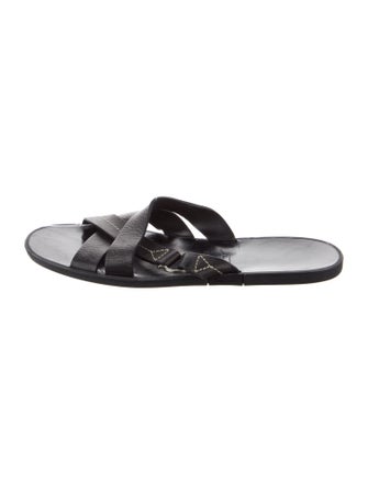 Salvatore Ferragamo Leather Slides