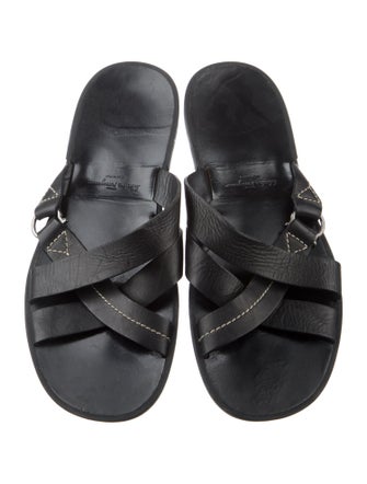Salvatore Ferragamo Leather Slides