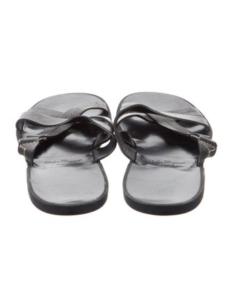 Salvatore Ferragamo Leather Slides