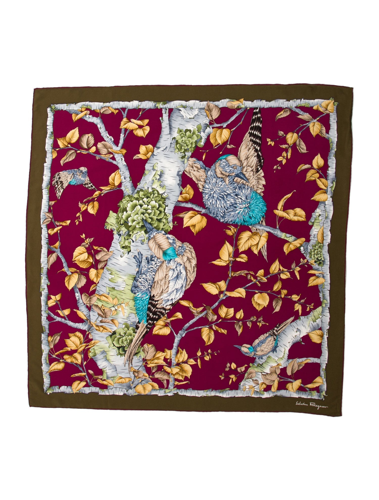 Salvatore Ferragamo Silk Printed Scarf