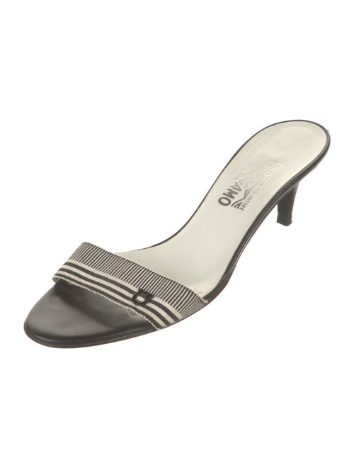 Salvatore Ferragamo Leather Printed Slides