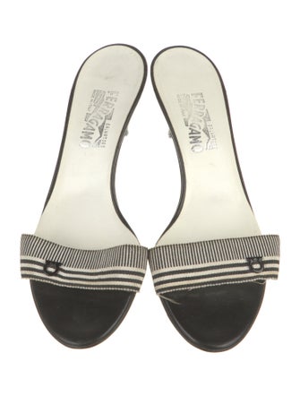 Salvatore Ferragamo Leather Printed Slides