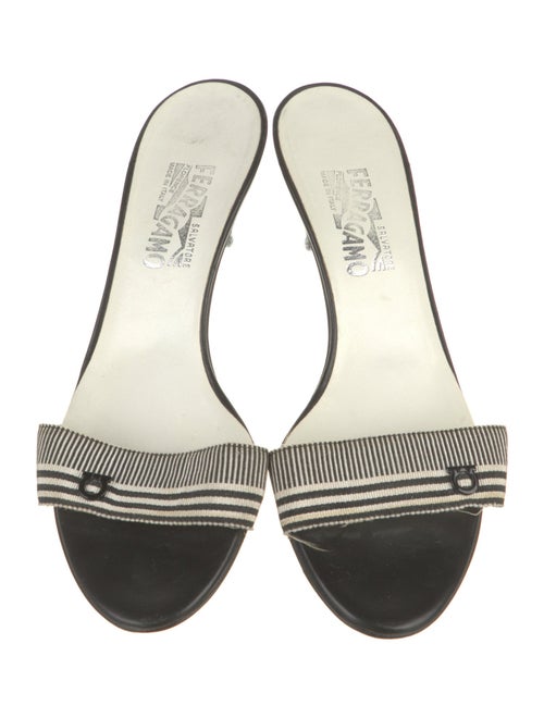 Salvatore Ferragamo Leather Printed Slides