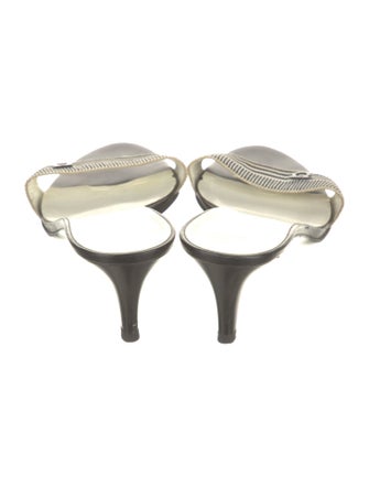 Salvatore Ferragamo Leather Printed Slides