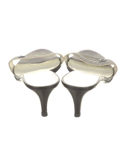 Salvatore Ferragamo Leather Printed Slides