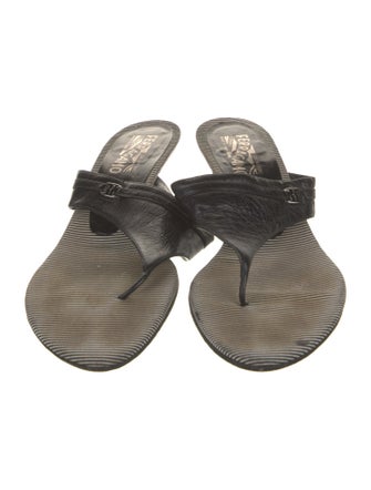 Salvatore Ferragamo Leather Slides