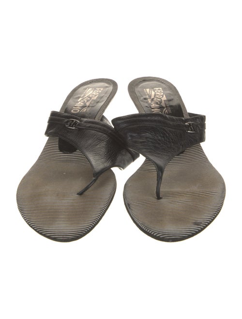 Salvatore Ferragamo Leather Slides