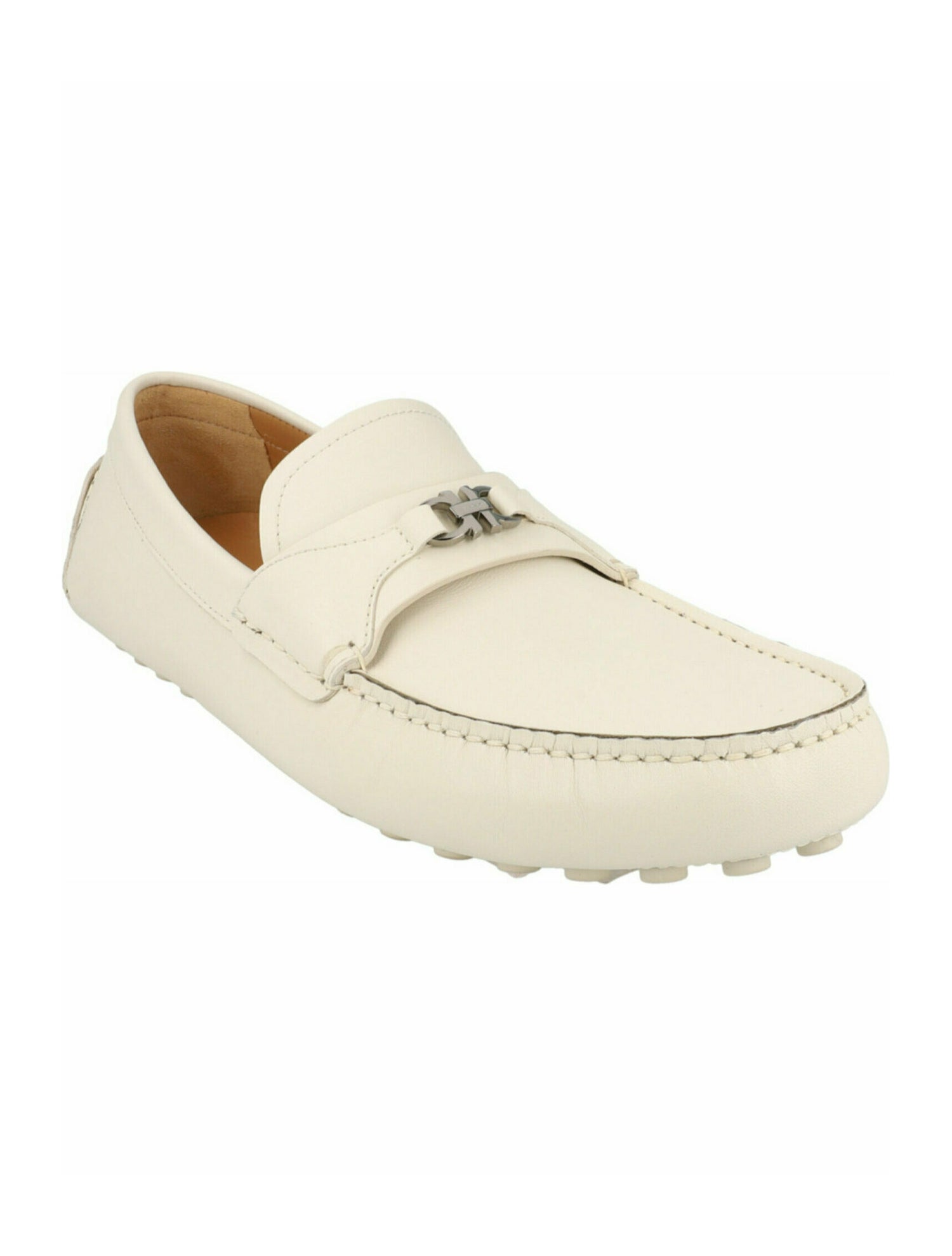 Salvatore Ferragamo Gancini Calf Leather Logo Loafers w/ Tags