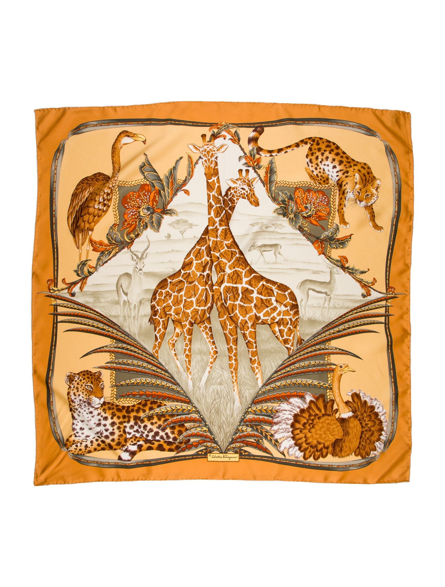 Salvatore Ferragamo Silk Printed Scarf