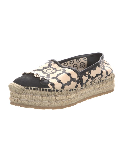 Salvatore Ferragamo Gancini Logo Leather Espadrilles