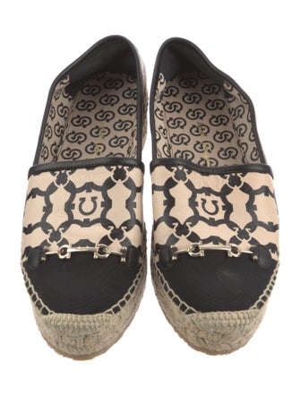 Salvatore Ferragamo Gancini Logo Leather Espadrilles