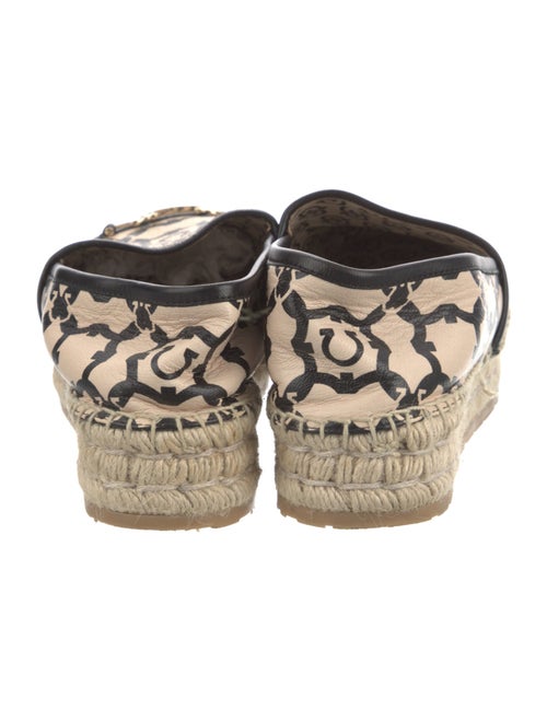 Salvatore Ferragamo Gancini Logo Leather Espadrilles
