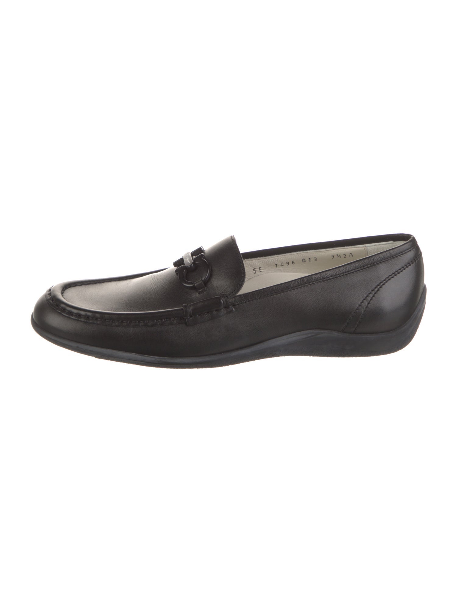 Salvatore Ferragamo Gancini Logo Leather Loafers