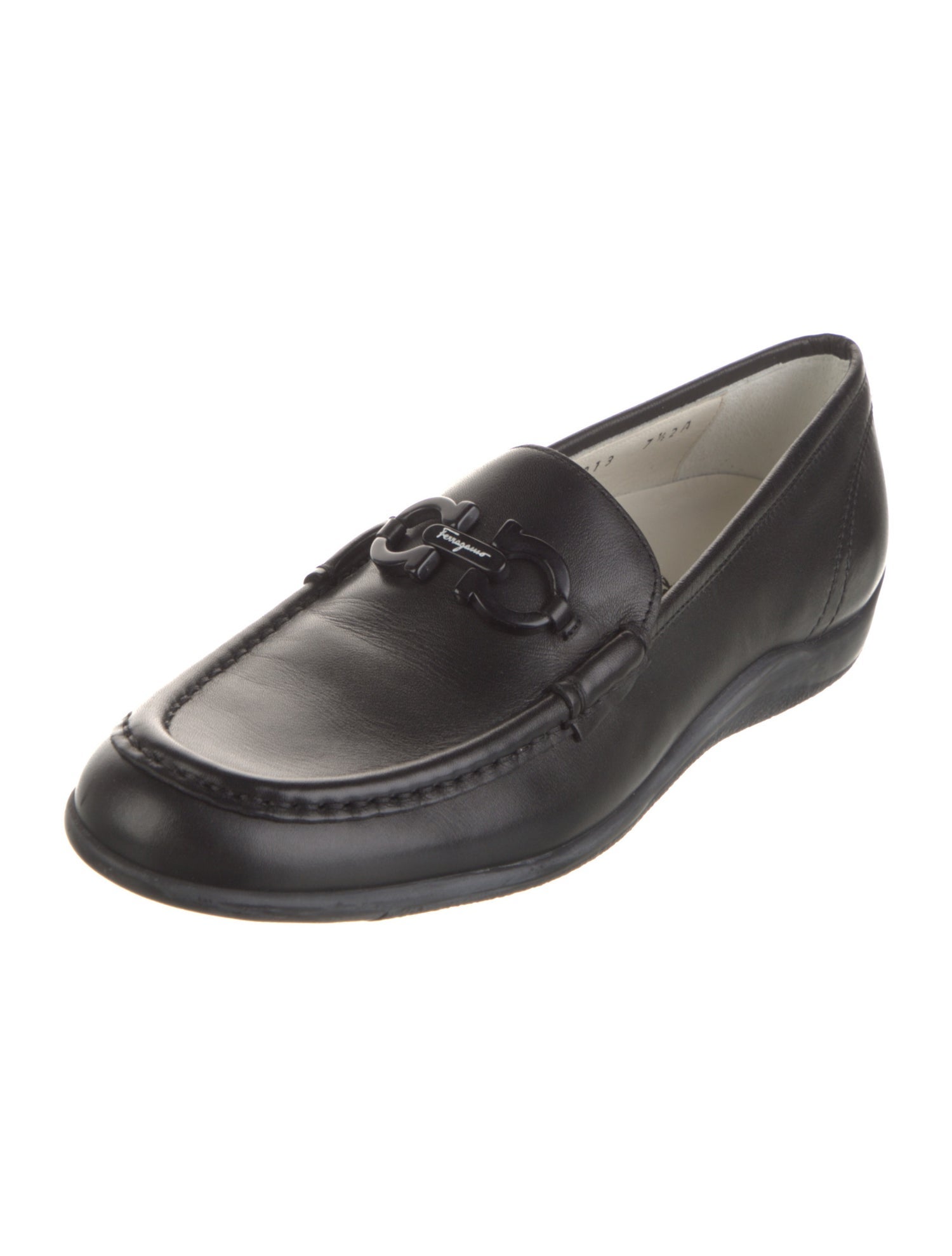 Salvatore Ferragamo Gancini Logo Leather Loafers