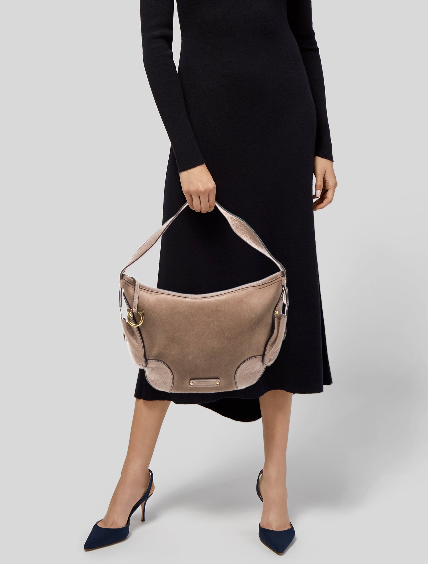 Salvatore Ferragamo Suede Shoulder Bag