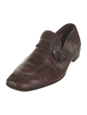 Salvatore Ferragamo Leather Monk Straps