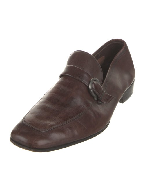 Salvatore Ferragamo Leather Monk Straps